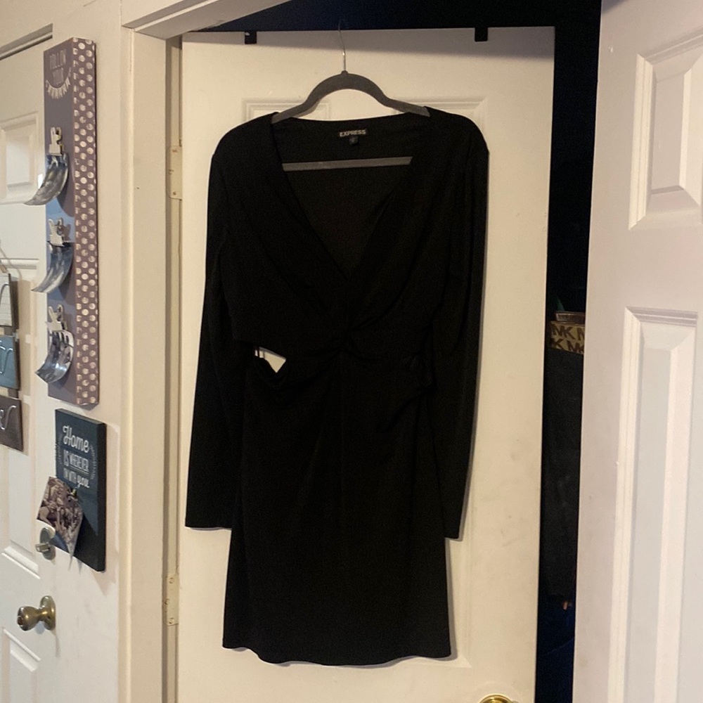 Express Little Black Dress with side cut-outs